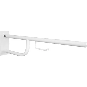 Madlo do koupelny Bemeta HELP: Madlo, 850 mm, s držákem TP, sklopné, s krytkou, bílá 301607783