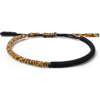 Náramek Tibetský náramek pro štěstí - ČERNO-BAREVNÝ