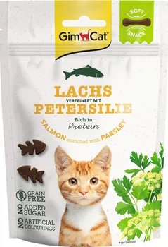 Pamlsek pro kočku GimCat Soft Snacks losos s petrželí 60 g