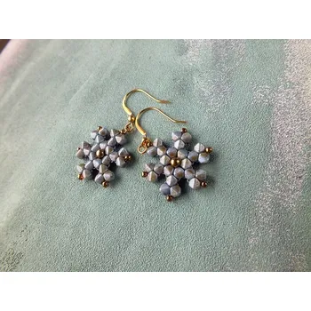 Korálek Náušnice Sněhová vločka č.1620 - stavebnice