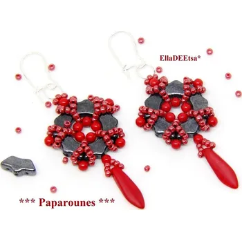 Korálek Náušnice Paparounes č.1715 - stavebnice