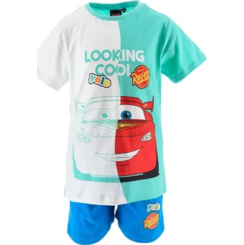 Bílo-modrý Chlapecký letní set Disney Cars Velikost: 110