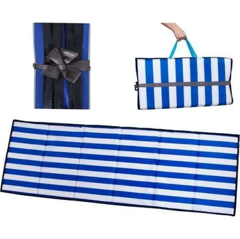Rohožka Skládací rohož na kempování, pláž 180 x 66 x 1 cm modrobílá
