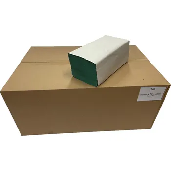 Utěrka Ručník ZZ skládaný 1vr. recykl zelený 5000ks
