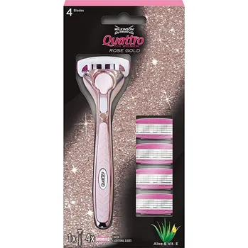 Wilkinson Sword Quattro for Women RoseGold + 4 náhradními břity