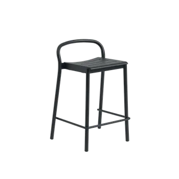 Barová židle Barová stolička Muuto LINEAR STEEL COUNTER STOOL - zvolte provedení Volba barvy: Černá