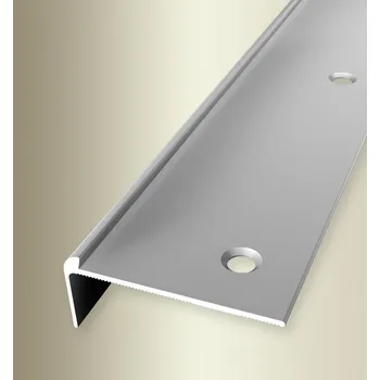 Podlahová lišta Küberit 862 - Schodová hrana jednostranná do 3 mm, šroubovací Barva dekoru: stříbro F4, Délka lišty: 250 cm