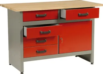 Dílenský stůl Biedrax PS5802CV 1200 x 600 x 800 mm červený