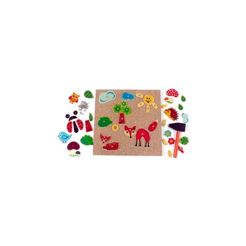 kreativní sada Zatloukačka s korkovou podložkou a s kladívkem LESNÍ ZVÍŘÁTKA - HESS