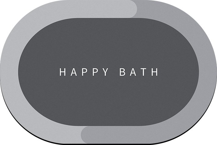 Bezdoteku Křemelinová předložka do koupelny HB černá 60x40