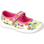 Dívčí balerínky Befado 114X500 - stříbrná, ovoce Velikost: 26