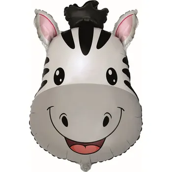 Fóliový balónek Zebra (hlava), 68x48cm (volný)