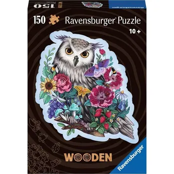 Puzzle Ravensburger Puzzle dřevěné Tajemná sova 150 dílků