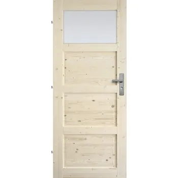 Interiérové dveře Interiérové dveře masivní Lizbona 1S prosklené, 60 L, borovice