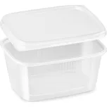 Miska PP hranatá průhledná 250ml + víčko 250 sad