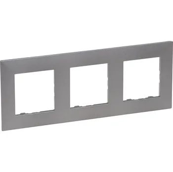 Elektrická zásuvka Legrand NILOÉ STEP rámeček pro elektroinstalační přístroje, trojnásobný OCEL /863493/