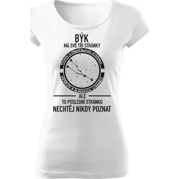 Dámské tričko Tričko s potiskem Znamení horoskopu - Býk černé dámské
