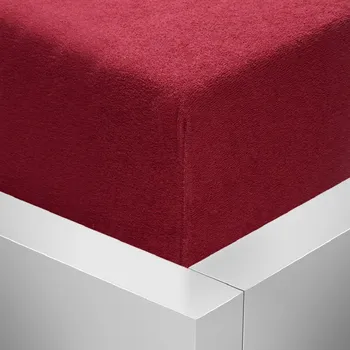 Povlečení Stanex Froté napínací prostěradlo bordó ROZMĚR: (š/d/v) 200 x 220 x 20 cm, Barva: BORDÓ