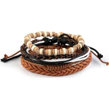 Náramek V&amp;V Sada náramků - Brown v boho stylu