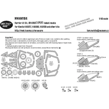 Plastikový model 1/48 Mask Harrier AV-8A, GR1/GR3 EXPERT (KIN)