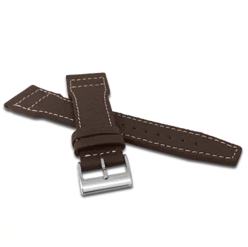 Řemínek na hodinky LAVVU Zúžený hnědý řemínek CUT z luxusní kůže Top Grain - 22 LSEAC22