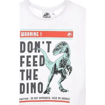 Bílé chlapecké tričko Jurassic World Velikost: 128