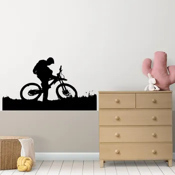 Samolepící dekorace Živá Zeď Samolepka na zeď Cyklokros Barva: černá