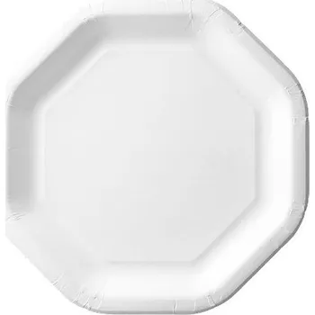 Jednorázové nádobí Toppapír Papírový talíř polygonální 240/240mm 50ks