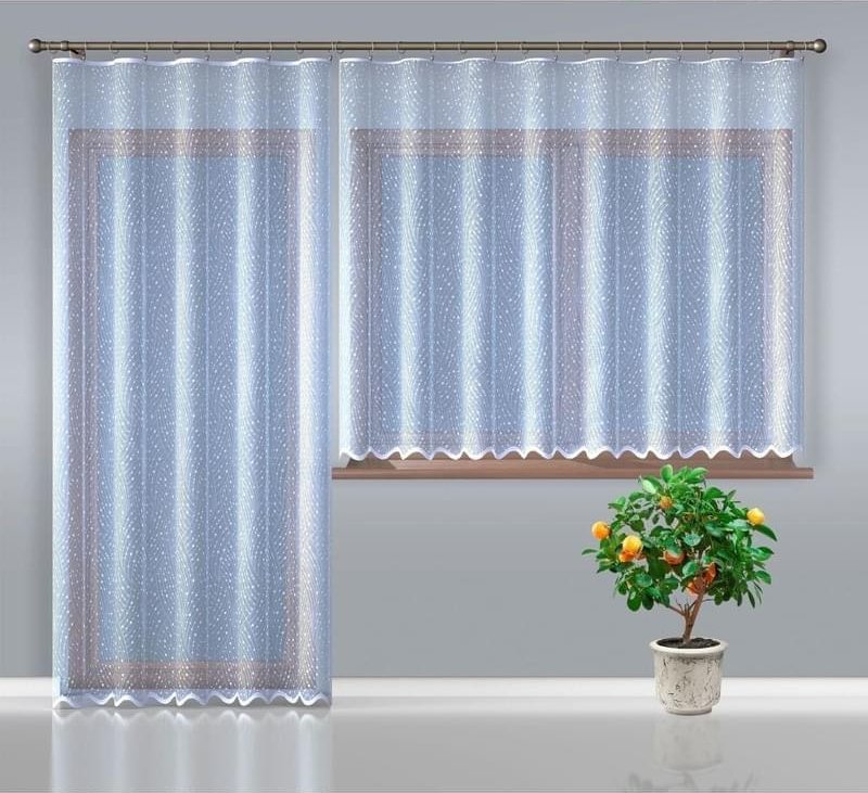 DekorTextil Hotová záclona nebo balkonový komplet Loreta - bílá ROZMĚR: (š x v): 250 x 120 cm