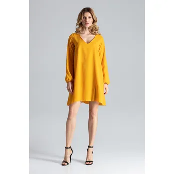 Dámské šaty Figl Dámské společenské šaty Dinarent M566 žlutá M