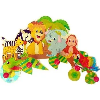 Věšák Dětský věšák DŽUNGLE na oblečení na zeď - HESS