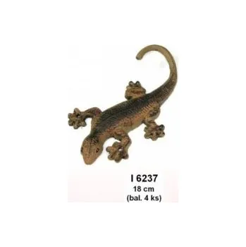 Věšák Litinová ještěrka háček 18 cm dlouhá ještěrka