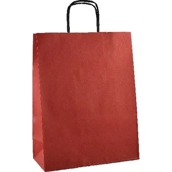 Obal na kolo Papírová taška 18x21x8CM EKO červená s proužkem