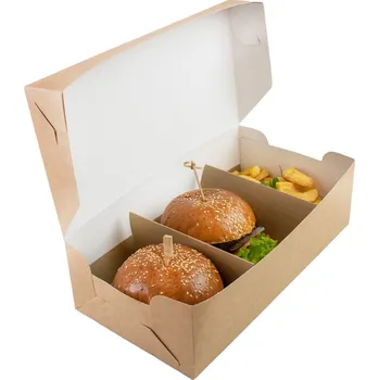 Jednorázové nádobí Think`n green Papírový cateringový box MEGA TnG 340/170/100mm 100ks