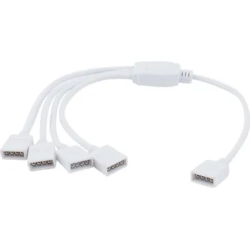 LED páska Rozbočka kabelová pro RGB pásky, bílá, 4x výstup