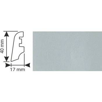 Podlahová lišta K - Produkt K-Produkt lišta KP40 111 Stříbro