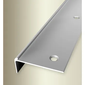 přechodová lišta Küberit 859 - Schodová hrana jednostranná do 2,5 mm, šroubovací Barva dekoru: stříbro F4, Délka lišty: 250 cm