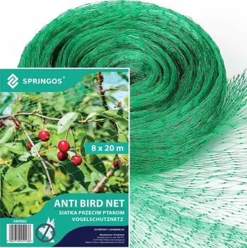 Síť proti ptákům Springos Síť proti ptákům 35 x 35 mm zelená