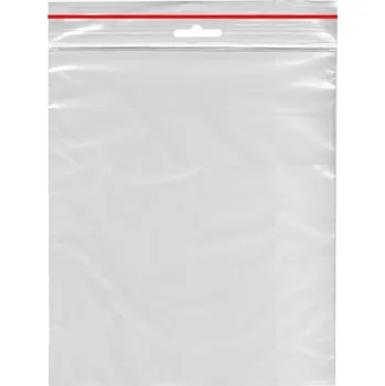 Chladicí sáček Rychlouzavírací sáček LDPE 70x100 červený pruh