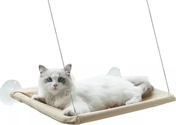 Pelíšek pro kočku APT ZW16 závěsný pelíšek na okno pro kočky béžový