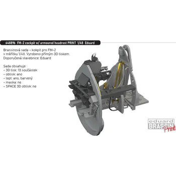 Plastikový model Eduard 1/48 FM-2 cockpit w/ armoured headrest PRINT (EDUARD)
