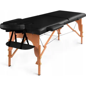 Masážní stůl Pro salony Ekonomic 2 zónové dřevěné masážní lehátko Barva: Černá