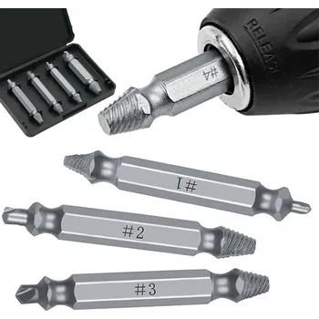 Vrták Verk 11345 vytahováky poškozených šroubů 2-12 mm 4 ks