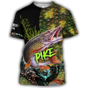 Pánské tričko Originální barevné tričko pro rybaře 3D vzor ryba Velikost: XXS, Barva (Varianta): tričko 18