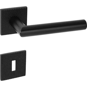 Dveřní kování TI - FAVORIT - HR 4002 5SQ T2 rozety WC, klika/klika BS - Černá matná (153)