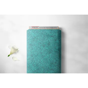 Orbytex Kočárkovina metráž šíře 160 cm, nepromokavá látka, vzor 23-03 - tyrkys