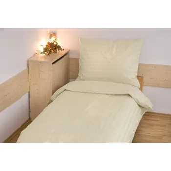 Povlečení Brotex Prodloužené povlečení Atlas gradl 140x220, 70x90cm Světle žlutý