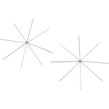 Materiál na výrobu šperku Vánoční hvězda / vločka drátěný základ na korálkování Ø10,5 cm, 12,5 cm, 13,5 cm, barva 2 (Ø12,5 cm) platina