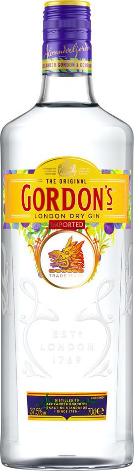 Gordon's London Dry Gin 37,5 % 0,7 l od 295 Kč 