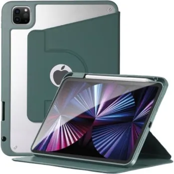 Pouzdro na mobilní telefon Otočné 360° pouzdro s prostorem na Apple Pencil pro iPad Pro 12,9" (2018-2022) - petrolejové